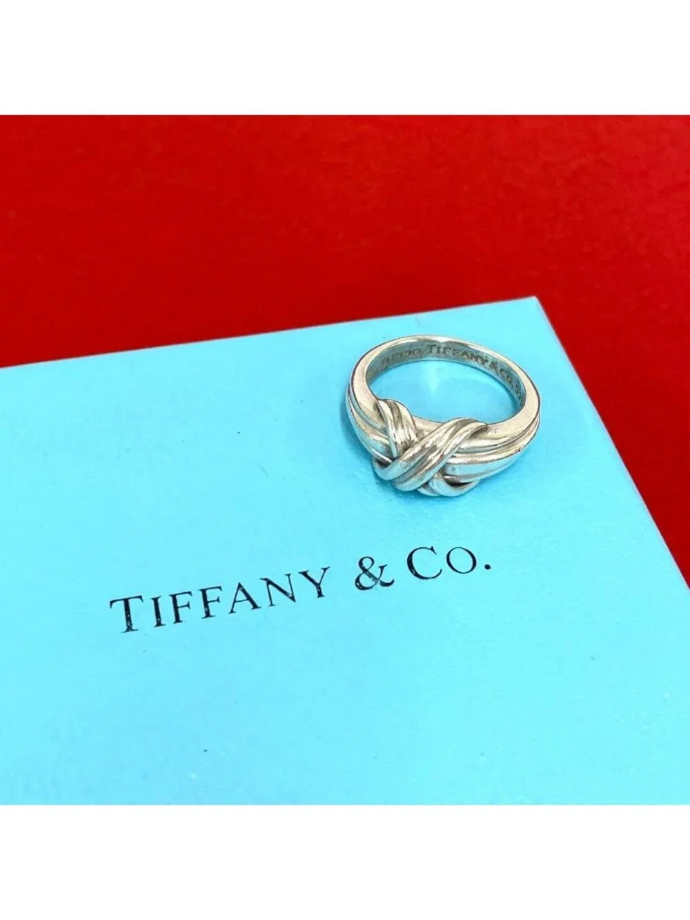 Tiffany & Co Vintage Signature Cross Ring 925 Sterling Silver Accessory